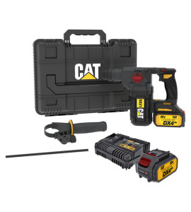 Martelete Perfurador Rompedor Caterpillar Brushless com Maleta com 2 Baterias e 1 Carregador SDS Plus 2,2J DX21