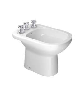 Bidê Vogue Plus 3 Furos Cerâmica Branco Gelo Deca