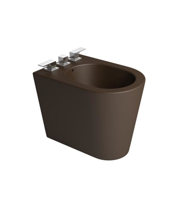 Bidê Convencional 3 Furos LK Marrom Fosco Deca