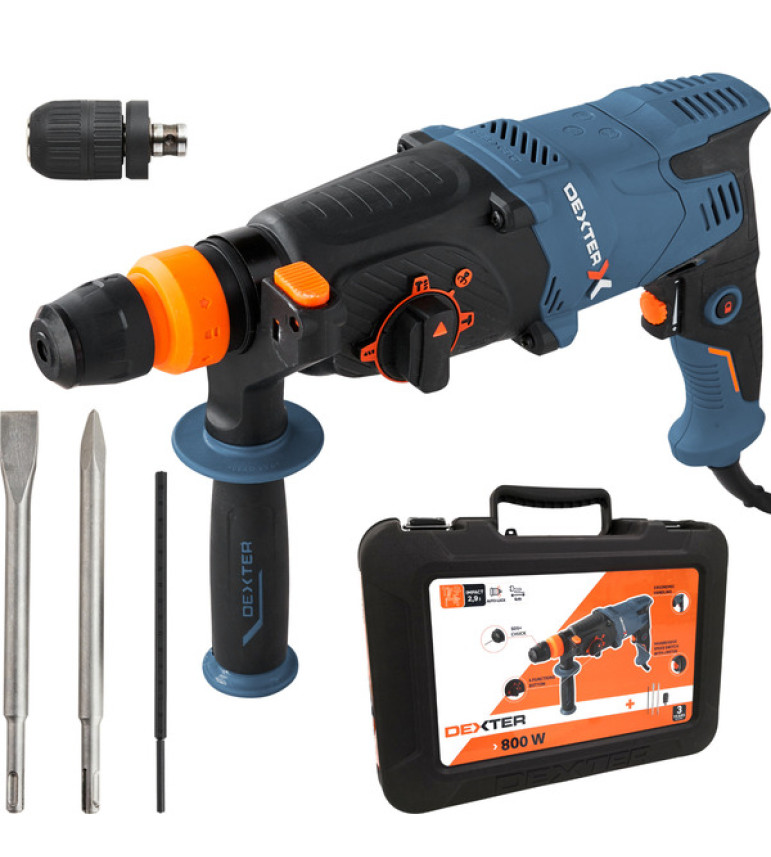 Martelete Perfurador e Rompedor Dexter SDS Plus 220V 800W