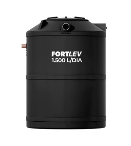 Fossa Séptica Biodigestor Max SS (Solo E Superfície) 1500l/dia Preta Fortlev