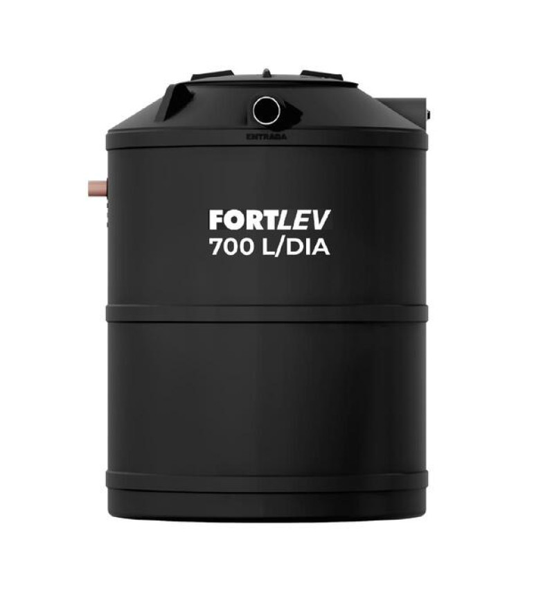 Fossa Séptica Biodigestor Max  Ss (solo E Superfície) 700l/dia Preta Fortlev