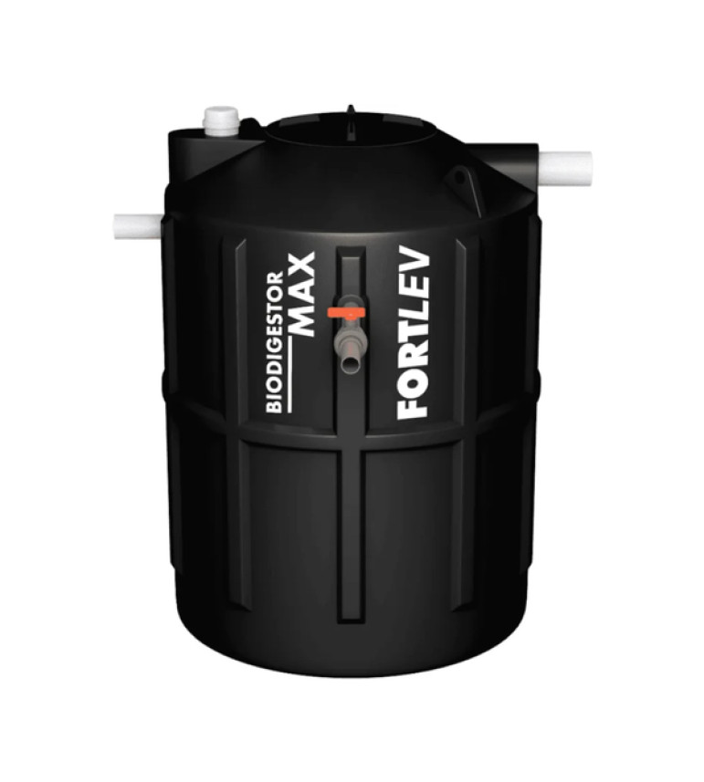 Fossa Séptica Biodigestor 1.500L 1,78mx1,30m Preto Polietileno Fortlev