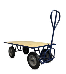 Carro Plataforma Com Tampo Em Madeira 450kg C-128-m