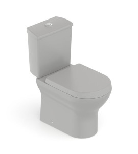 Kit Vaso Sanitário com Caixa Acoplada e Assento Soft Close Nexo Roca Stone Fosco