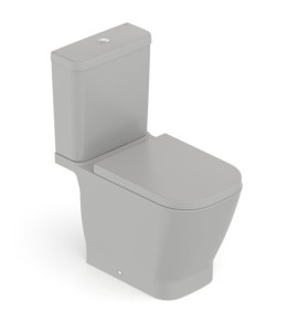 Kit Vaso Sanitário com Caixa Acoplada e Assento Soft Close Gap Roca Stone Fosco.