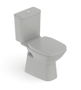 Kit Vaso Sanitário Com Caixa Acoplada E Assento Soft Close Gap Debba Classic Roca Stone Fosco