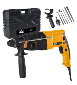 Martelete Combinado Wap com Maleta e Acessórios Sds Plus 3J 900W 220V